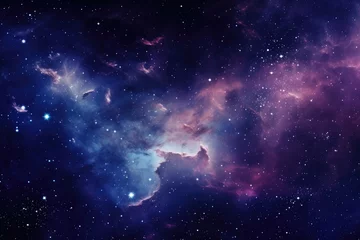 Deurstickers Universe galaxy wallpaper star particle motion on black background, starlight nebula in galaxy at universe Space background, Ai generated © Tanu