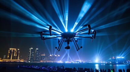 Drone show with lights in Dubai
