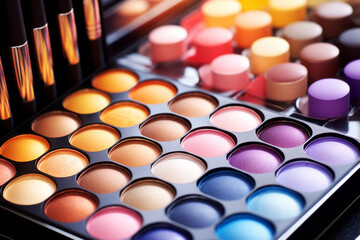 Vibrant Makeup Palette and Cosmetics Collection