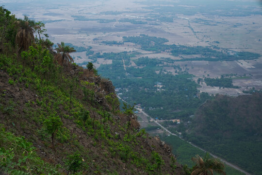 View from the slope of the mountain