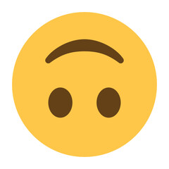 Fototapeta premium Upside down face emoji icon