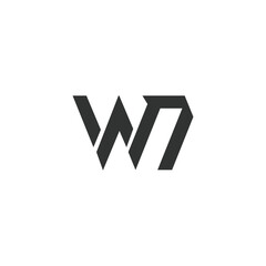 NW, WN, W AND N Abstract initial monogram letter alphabet logo design
