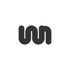 NW, WN, Abstract initial monogram letter alphabet logo design