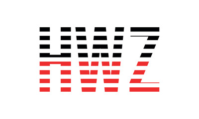 HWZ three initial letter iconic line negative space minimal logo design vector template. monogram, abstract, wordmark, business, typography, minimalist, brand, company, flat, modern, unique, simple