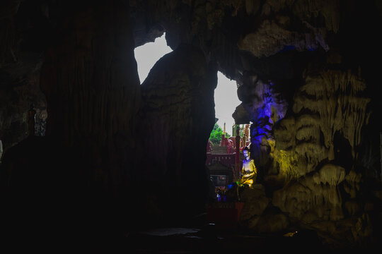 A fasting Buddha statue in Mahar Sadan Cave