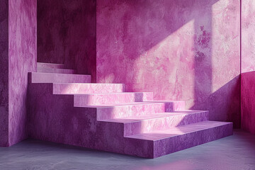 Conceptual illustration of purple interior design