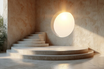Conceptual illustration of a light interior design