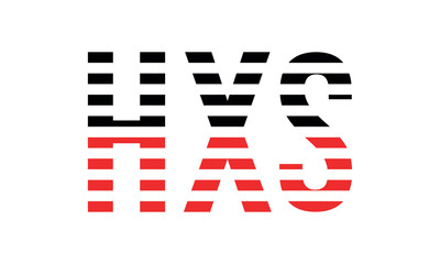 HXS three initial letter iconic line negative space minimal logo design vector template. monogram, abstract, wordmark, business, typography, minimalist, brand, company, flat, modern, unique, simple