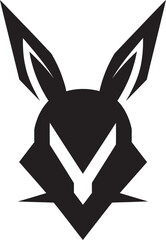 Sleek Silhouette Rabbit Vector ArtInky Elegance Black Rabbit Illustration
