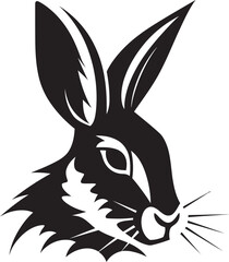 Dynamic Contrast Black Rabbit VectorSubtle Shading Rabbit Vector Silhouette