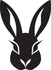 Stylish Silhouette Noir Rabbit SketchInky Intrigue Sleek Bunny Vector