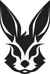 Naklejka premium Elegant Essence Shadowed Hare VectorShadowed Serenity Noir Rabbit Silhouette