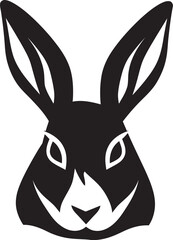 Mystic Monochrome Sleek Rabbit IllustrationSubtle Sophistication Dark Rabbit Silhouette