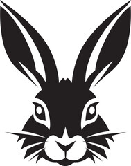 Ethereal Elegance Vector Rabbit ArtShaded Silhouette Black Rabbit Vector Sketch