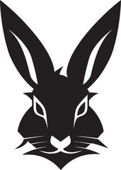 Inky Intricacy Rabbit Vector ArtworkMysterious Monochrome Black Rabbit Illustration