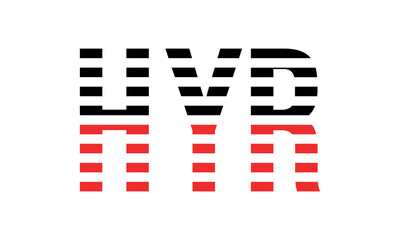 HYR three initial letter iconic line negative space minimal logo design vector template. monogram, abstract, wordmark, business, typography, minimalist, brand, company, flat, modern, unique, simple