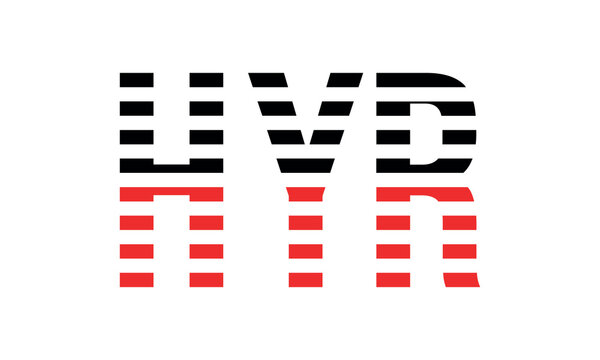 HYR three initial letter iconic line negative space minimal logo design vector template. monogram, abstract, wordmark, business, typography, minimalist, brand, company, flat, modern, unique, simple