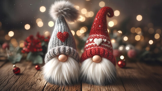 christmas decoration with gnomes