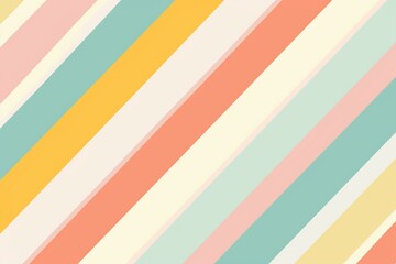 Minimalist cartoon stripes in pastel spring seamless repeating pattern style