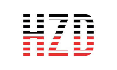 HZD three initial letter iconic line negative space minimal logo design vector template. monogram, abstract, wordmark, business, typography, minimalist, brand, company, flat, modern, unique, simple