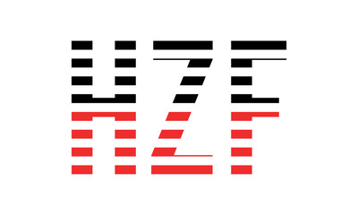 HZF three initial letter iconic line negative space minimal logo design vector template. monogram, abstract, wordmark, business, typography, minimalist, brand, company, flat, modern, unique, simple