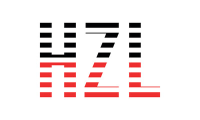 HZL three initial letter iconic line negative space minimal logo design vector template. monogram, abstract, wordmark, business, typography, minimalist, brand, company, flat, modern, unique, simple