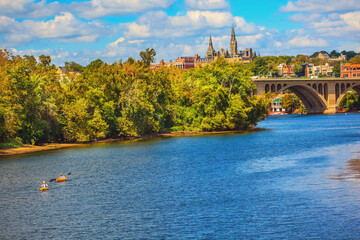 Key Bridge Georgetown University Washington DC Potomac River - 719447800
