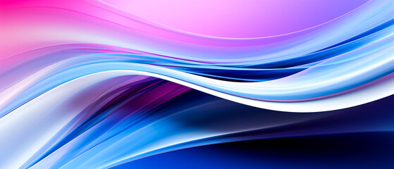 Stylized abstract waves in blue and pink, light silver and purple colors. Clean lines, clean shapes, 8k resolution, multi-layer translucency. Ideal for bright, smooth backgrounds