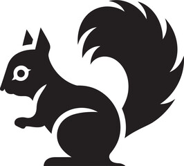 Abstract Squirrel Shape Black Vector GraphicContemporary Squirrel Vector Black Illustration