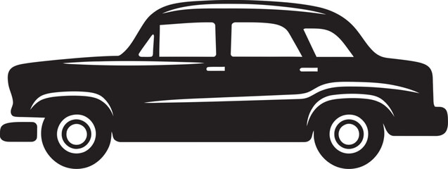Stylish Taxi Vector IllustrationVector Line Drawing of a Taxi
