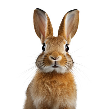 rabbit on a isolate white background close-up