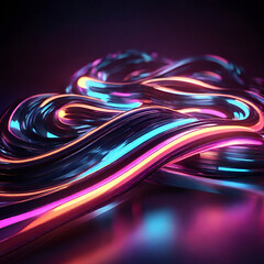 Abstract Fantastic Neon Background