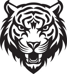 Angular Tiger PortraitSymmetrical Tiger Design