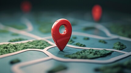 A Stylized Representation of a Location Icon with Subtle Shadows and Gradients, Designed for Easy Recognition Across Various Sizes.