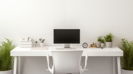 Seamless White Desk Tidiness