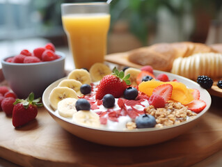 Healthy breakfast on the table