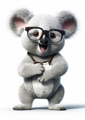 Cute Fashinable Koala in Digital 3D