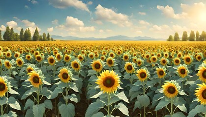 sunflower field at sunset, sunflower field landscape, sunflower field at sunset sunflower field sunset beautiful nature landscape farm field, sunflower field with sky and clouds