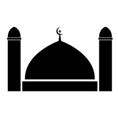 Silhouette of Mosque Dome With Minaret