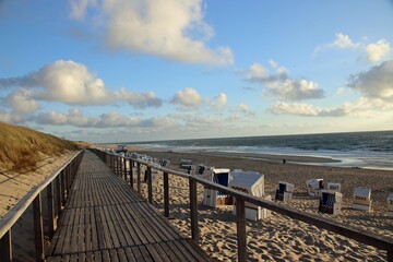 Weg zum Strand an der Nordsee, Germany