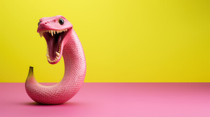 Banana snake. Ai generative art