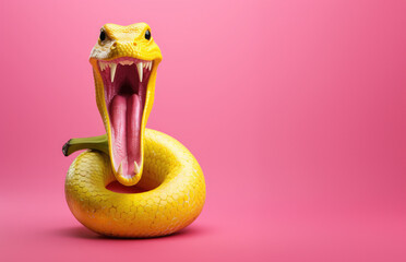 Banana snake. Ai generative art