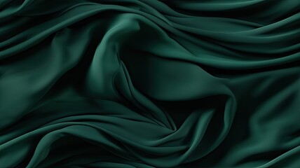 Fototapeta premium wavy green crepe chiffon elegantly folded, highlighting the intricate texture and creating a seamless pattern. SEAMLESS PATTERN. SEAMLESS WALLPAPER.