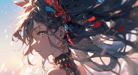 Captivating Anime Girl. A Vision of Beauty