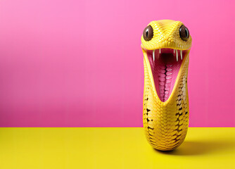 Banana snake. Ai generative art