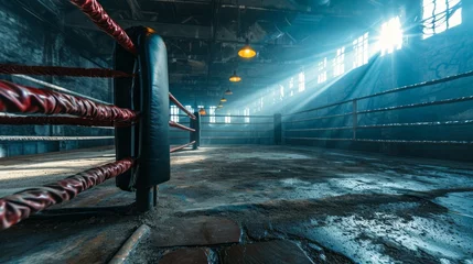 Zelfklevend Fotobehang Professional Boxing Ring Background © Jardel Bassi