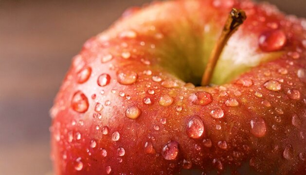 closeup image of red apple, 16:9 widescreen wallpaper
