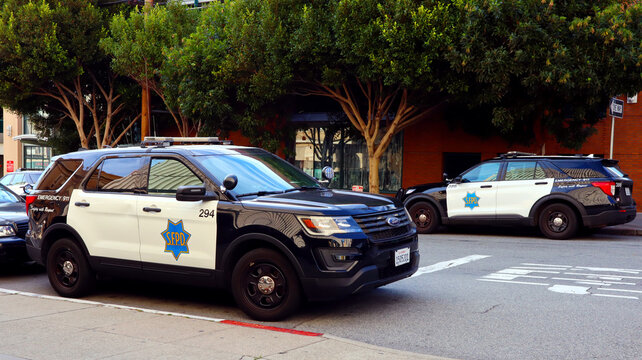 San Francisco, California &ndash; October 25, 2023: SFPD San Francisco Police Department Cars