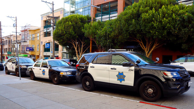 San Francisco, California &ndash; October 25, 2023: SFPD San Francisco Police Department Cars