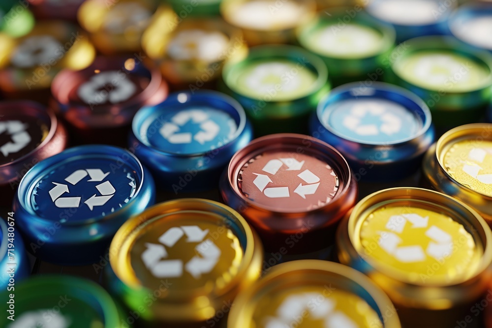 Leinwandbilder A close-up view of a bunch of different colored buttons. Perfect for adding a pop of color to any creative project